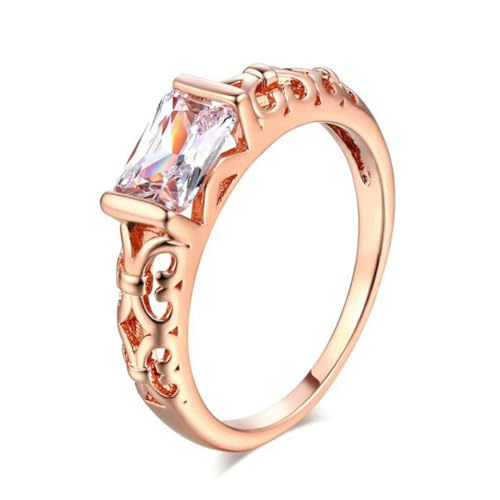 Neue trendige Luxus Ausschnitt Design Hochzeit Party Ringe für Frauen Party AAA Kristall Zirkon Verlobungsring Schmuck Valentinsgeschenke von Hokech