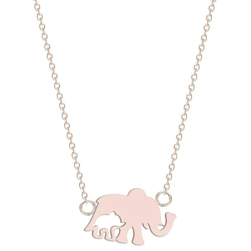 Niedliche Elefant-Halskette Hohler Charme Halskette s für Frauen Mädchen Schöner Tierschmuck Alltagsaccessoire von Hokech