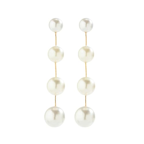 Simulation Perle lange Quaste Tropfen Ohrringe für Frauen Hochzeit Braut Vintage Perlen baumeln Ohrringe Schmuck Geschenk Neu von Hokech