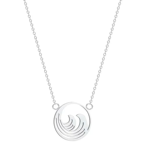 Surf Pendent Halskette Ozean Wasser Welle Charm Halskette s für Frauen Mädchen Geburtstag Japanischer Designschmuck von Hokech