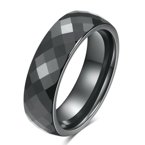 Trendige Schwarz & Weiß Farbe Schneiden Keramik Ringe Schmuck Klassische Hochzeit Verlobungsringe für Frauen Anneaux Anillos von Hokech