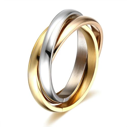 Verzahnter Kreis Frauen Männer Ring Geschenk Schmuck Klassische Liebeshochzeit Edelstahl Bijoux Femme Bague Acier von Hokech