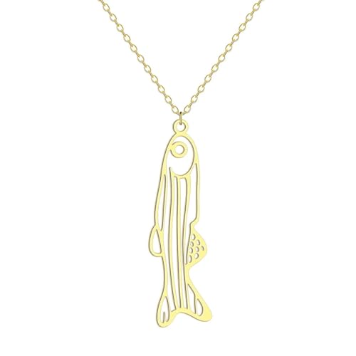 Zebrafisch Anhänger Halskette für Frauen Mädchen Edelstahl hohle Biologie Fisch Charm Halskette Geek Schmuck Geschenk von Hokech