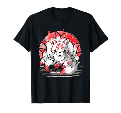 Laughing nine-tails Kitsune Japanese Fox Kids Teens Girls T-Shirt Laughing nine-tails Kitsune Japanese Fox Kids Teens Girls T-Shirt von Hokkaido Japan fox statue kawaii wolf anime