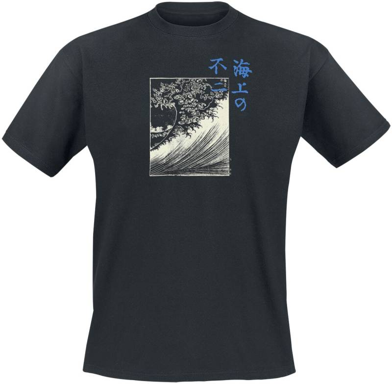 Hokusai Great Wave Duo Colour Great Wave T-Shirt schwarz in XXL von Hokusai Great Wave