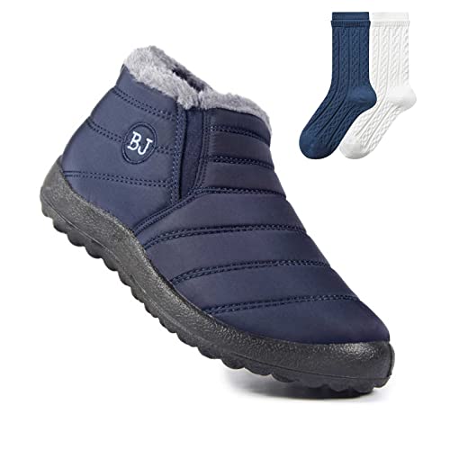 Boojoy Stiefel, Boojoy Winterstiefel, Winter Shoes für Herren und Damen, Rutschfest Stiefeletten, Warme Schuhe (Blau, adult, numeric_37, numeric, eu_footwear_size_system, medium) von Hokuto