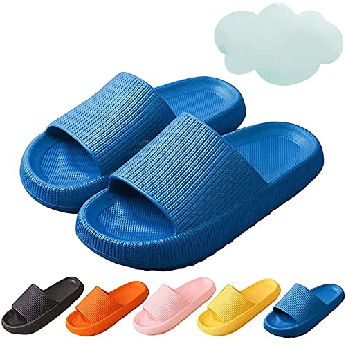 Cozislides Wolkenschuhe Damen, Cozy Slippers, Orthopädische Hausschuhe Original Pantoletten Badelatschen (Blau, adult, women, numeric_44, numeric_range, eu_footwear_size_system, numeric_45, medium) von Hokuto