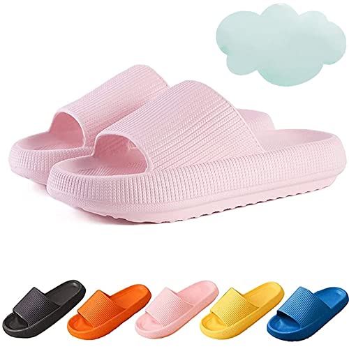 Cozislides Wolkenschuhe Damen, Cozy Slippers, Orthopädische Hausschuhe Original Pantoletten Badelatschen (Pink, adult, women, numeric_38, numeric_range, eu_footwear_size_system, numeric_39, medium) von Hokuto