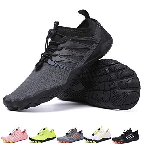 Feldluft Barfußschuhe Damen Herren Outdoor Bequemer rutschfeste Barfußschuhe Feldluft Pro Barfussschuhe (A023 Black, Adult, Men, Numeric_39, Numeric, eu_Footwear_Size_System, medium) von Hokuto