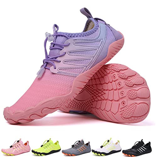 Feldluft Barfußschuhe Damen Herren Outdoor Bequemer rutschfeste Barfußschuhe Feldluft Pro Barfussschuhe (A023 Pink, Adult, Men, Numeric_35, Numeric, eu_Footwear_Size_System, medium) von Hokuto