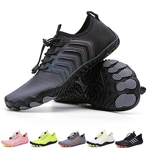 Feldluft Barfußschuhe Damen Herren Outdoor Bequemer rutschfeste Barfußschuhe Feldluft Pro Barfussschuhe (A06 Black, Adult, Men, Numeric_38, Numeric, eu_Footwear_Size_System, medium) von Hokuto