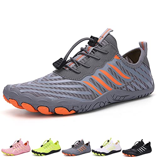 Feldluft Barfußschuhe Damen Herren Outdoor Bequemer rutschfeste Barfußschuhe Feldluft Pro Barfussschuhe (A34 Gray, Adult, Men, Numeric_35, Numeric, eu_Footwear_Size_System, medium) von Hokuto