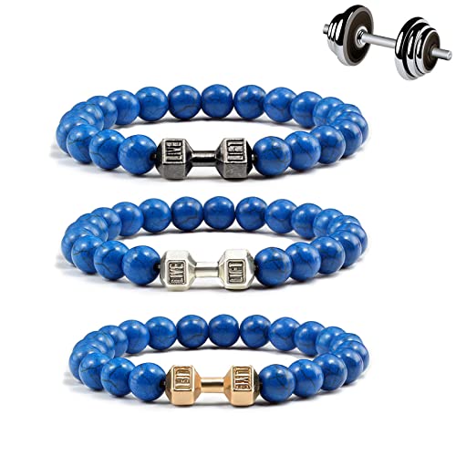 Hokuto Gym Armband Mit Hantel, Hantel-Armband, Gewichts-Armband für Herren, Hantel-Armband für Herren, Fitness-Armband (Blue 2) von Hokuto