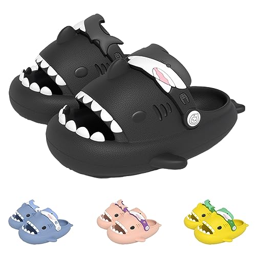 Hai-Rutschen FüR Kinder, Shark Slides HaifischzäHne Rutschfeste Sohle Slides Kinder Strand Hausschuhe (D, toddler, numeric_29, numeric_range, eu_footwear_size_system, numeric_30, medium) von HOKUTO