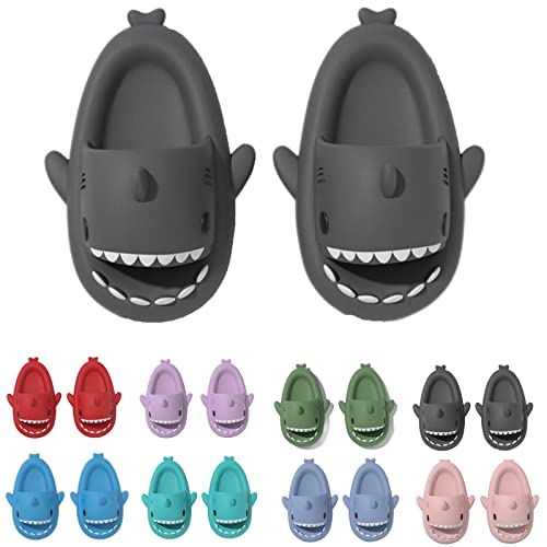 Hai-Rutschen FüR Kinder, Shark Slides HaifischzäHne Rutschfeste Sohle Slides Kinder Strand Hausschuhe (J, toddler, numeric_33, numeric_range, eu_footwear_size_system, numeric_34, medium) von HOKUTO