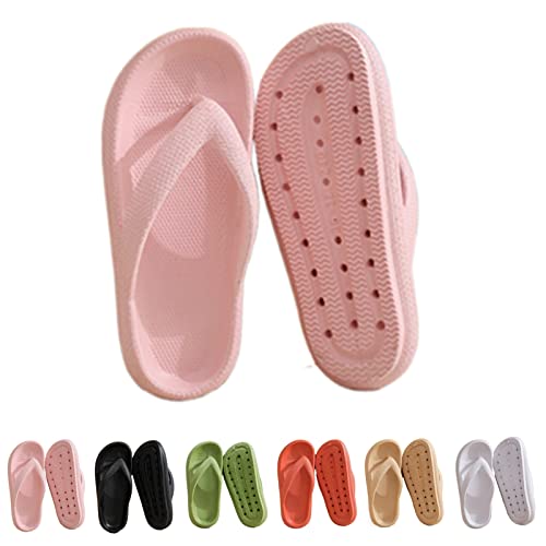 Hokuto Cozy Slides Original Flipflop, Pummy Hausschuhe, Flip Flops Mit FußBett Damen, Slipper Damen Sommer (Pink, adult, numeric_38, numeric_range, eu_footwear_size_system, numeric_39, wide) von Hokuto