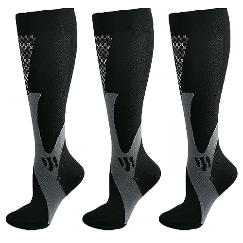 Hokuto Minasa KompressionsstrüMpfe FüR Schmerzfreie Beine & FüßE, OrthopäDische Kompressionssocken Plantar Fasciitis Socken (Black, L/XL) von Hokuto