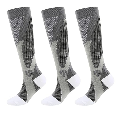 Hokuto Minasa KompressionsstrüMpfe FüR Schmerzfreie Beine & FüßE, OrthopäDische Kompressionssocken Plantar Fasciitis Socken (Gray, S/M) von Hokuto