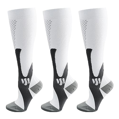 Hokuto Minasa KompressionsstrüMpfe FüR Schmerzfreie Beine & FüßE, OrthopäDische Kompressionssocken Plantar Fasciitis Socken (White, S/M) von Hokuto