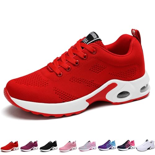 Hokuto Orthoback Schuhe Damen, Ergonomischer Schmerzlinderungs-Schuh (Red, Erwachsene, 42, Numerisch, EU Schuhgrößensystem, Breit) von Hokuto