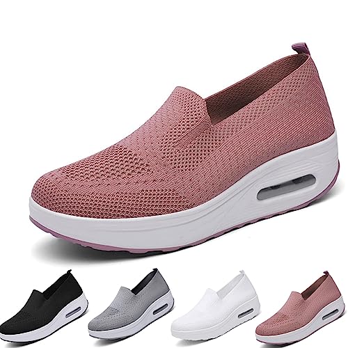 Hokuto OrthopäDische Damenschuhe, Orthopädische Turnschuhe Für Damen, Orthopädische Damen Slip-On Walking Sneaker (Rosa, numeric_38) von Hokuto