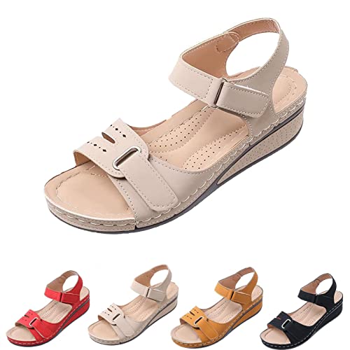 Hokuto OrthopäDische Hausschuhe Damen, Bequeme Orthopädische Offene Zehensandalen Für Damen (Weiss, adult, numeric_38, numeric, eu_footwear_size_system, medium) von Hokuto