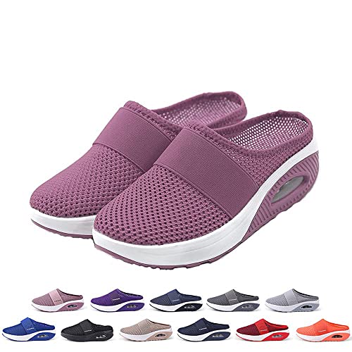 Hokuto OrthopäDische Sandalen Damen, OrthopäDische Hausschuhe Damen, Air Cushion Slip-On Orthopedic Diabetic Walking Shoes (Pink, adult, women, numeric_37, numeric, eu_footwear_size_system, medium) von Hokuto