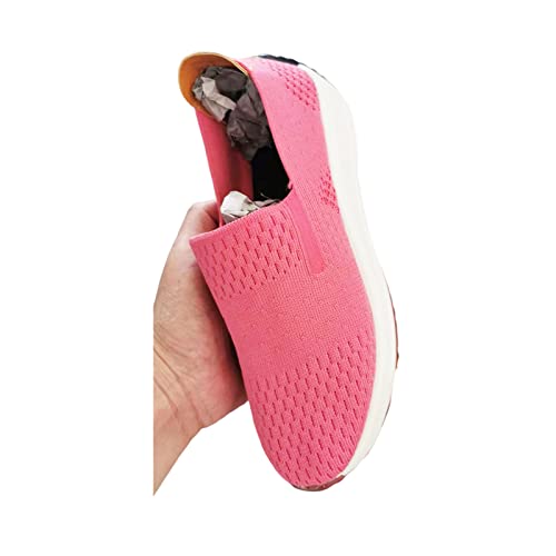 Hokuto Orthopädische Schuhe Damen, Bequeme Breite Füße rutschfeste Flache Orthopädische Sneaker, Bootsschuhe Sportschuhe Stoffschuhe Hallenschuhe Für Damen (Pink, 39) von Hokuto