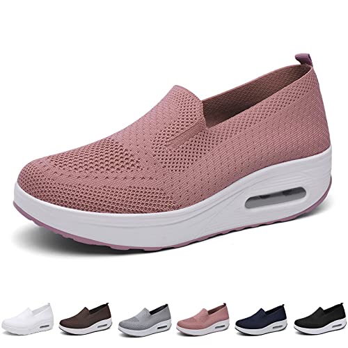 Hokuto Orthopädische Turnschuhe Für Damen, Orthopädische Plateau-Turnschuhe Bequeme, Atmungsaktive Mesh-Stretch-Turnschuhe (Pink, Adult, Women, Numeric_35, Numeric, eu_Footwear_Size_System, medium) von Hokuto