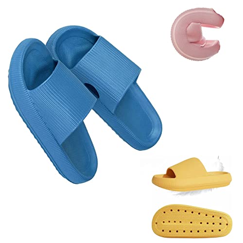 Hokuto Pummis Original, Pummis Latschen Damen Original, Laufen Wie Auf Wolken, Slipper Damen Sommer (Blau, adult, numeric_36, numeric_range, eu_footwear_size_system, numeric_37, wide) von Hokuto