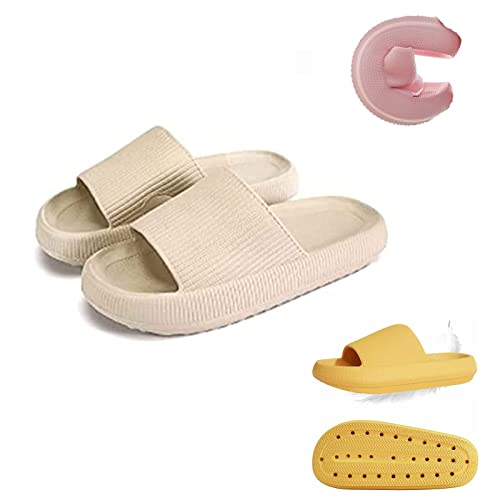 Hokuto Pummis Original, Pummis Latschen Damen Original, Laufen Wie Auf Wolken, Slipper Damen Sommer (Khaki, adult, numeric_40, numeric_range, eu_footwear_size_system, numeric_41, wide) von Hokuto