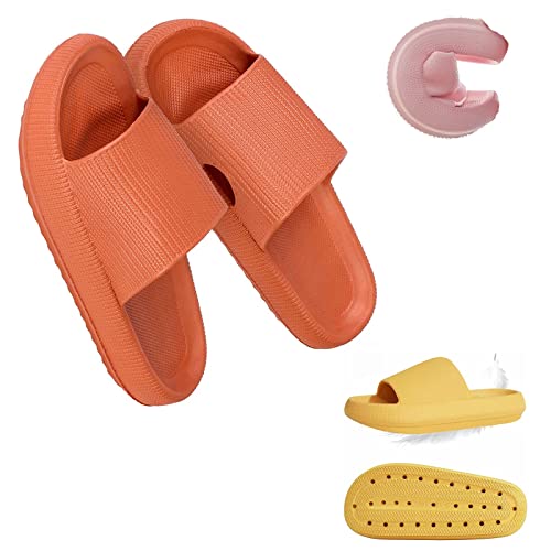 Hokuto Pummis Original, Pummis Latschen Damen Original, Laufen Wie Auf Wolken, Slipper Damen Sommer (Orange, adult, numeric_36, numeric_range, eu_footwear_size_system, numeric_37, wide) von Hokuto