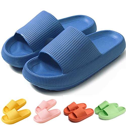 Hokuto Pummy Hausschuhe Original Sommer Pummis Weiche Damen Pummies Cozislides Wolkenschuhe Cozy Slides (Blue, adult, women, numeric_42, numeric_range, eu_footwear_size_system, numeric_43, wide) von Hokuto