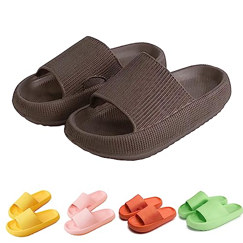 Hokuto Pummy Hausschuhe Original Pummis Weiche Damen Pummies Cozislides Wolkenschuhe Cozy Slides (Coffee, adult, women, numeric_36, numeric_range, eu_footwear_size_system, numeric_37, wide), Kaffee von Hokuto