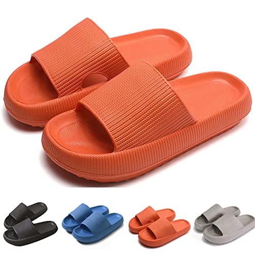 Hokuto Pummy Hausschuhe Original Sommer Pummis Weiche Damen Pummies Cozislides Wolkenschuhe Cozy Slides (Orange, adult, women, numeric_36, numeric_range, eu_footwear_size_system, numeric_37, wide) von Hokuto