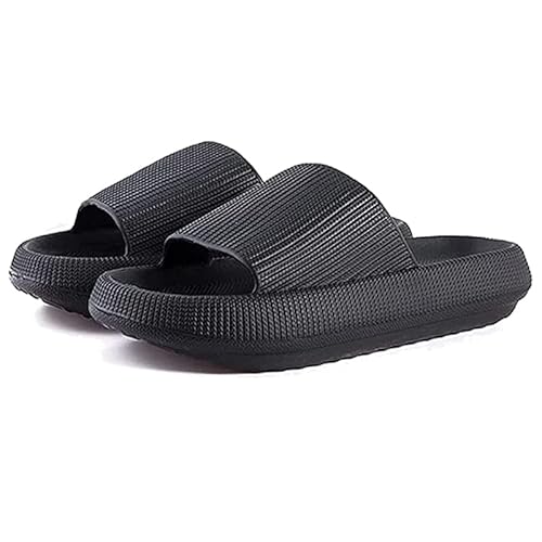 Hokuto Svadli Orthopädische Hausschuhe Damen Original, Sommer Latschen Cozy Slippers Slides for Damen (Schwarz, Numeric_44) von Hokuto