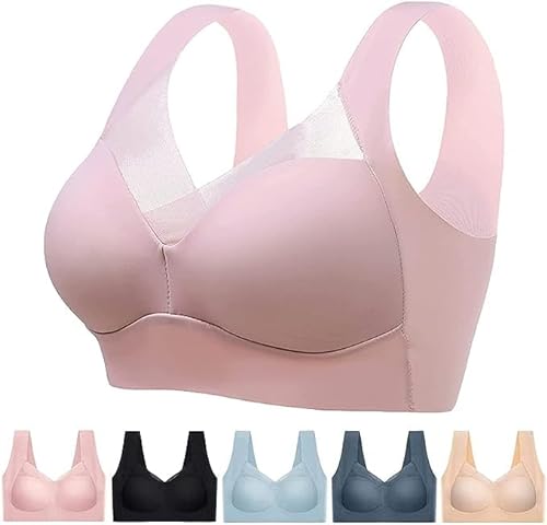 Hokuto Wmbra BH, Wmbra Haltungskorrektur BH, Ohne BüGel Push Up BH FüR Seniorinnen (as3, Alpha, 4X_l, Regular, Regular, Rosa) von Hokuto