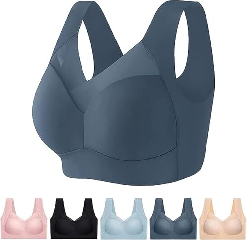 Hokuto Wmbra BH, Wmbra Haltungskorrektur BH, Ohne BüGel Push Up BH FüR Seniorinnen (as3, Alpha, 5X_l, Regular, Regular, Dunkelgrün) von Hokuto