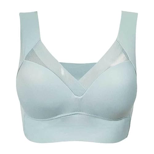 Hokuto Wmbra BH, Wmbra Haltungskorrigierender BH, Summer Wireless Push-Up Comfort 2.0, Full Back Cover Plus Size BH (as3, Alpha, 5X_l, Regular, Regular, Light Blue) von Hokuto