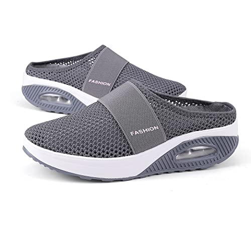 Hokuto Wmshoe Hausschuhe frauen, Orthopädische Schuhe Damen Bequeme Breite füße Diabetiker Fußgewölbestütze (Dunkelgrau, adult, women, numeric_40, numeric, eu_footwear_size_system, medium), gfe54364 von Hokuto