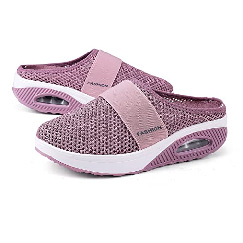 Hokuto Wmshoe Hausschuhe für frauen, Orthopädische Schuhe Damen Bequeme Breite füße Diabetiker mit Fußgewölbestütze(Pink, adult, women, numeric_41, numeric, eu_footwear_size_system, medium), gfe54364 von Hokuto