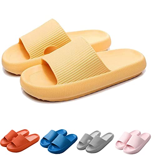 Jadery Pantoufle Orthopedique Femme, 1.77in Thick Sole Non-Slip House Slippers Open Toe Sandals (Yellow, Adult, Numeric_40, Numeric_Range, eu_Footwear_Size_System, Numeric_41, medium) von HOKUTO