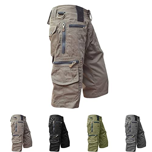 Kreuzer - Taktische Herren Shorts, Sommerliche Freizeitshorts Mit Taschendesign (as3, alpha, x_l, regular, regular, Braun) von HOKUTO
