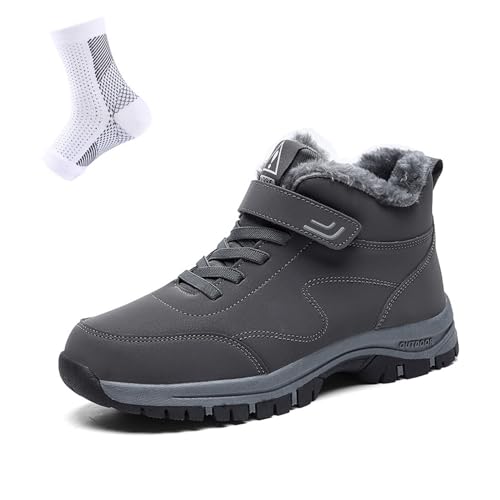 Orthoboots Pro - Ergonomische Winterstiefel, Rutschfest Winterstiefel Damen Herren Wasserdicht Gefüttert Winterschuhe Boots (Grau, Erwachsene, Damen, 39, Numerisch, EU Schuhgrößensystem, M) von HOKUTO