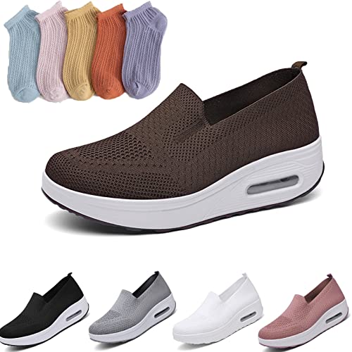 Hokuto OrthopäDische Damenschuhe, OrthopäDische Sandalen Damen, OrthopäDische Hausschuhe Damen, Slip-On Walking Shoes (Braun, adult, numeric_35, numeric, eu_footwear_size_system, medium) von Hokuto