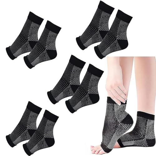 OrthopäDische Kompressionssocken, Kompressions-Socken, OrthopäDische Kompressionssocken Herren Damen (L/XL, black(4pcs)) von Hokuto