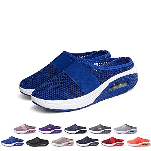 Hokuto OrthopäDische Sandalen Damen, OrthopäDische Hausschuhe, Air Cushion Slip-On Orthopedic Diabetic Walking Shoes(Sapphire Blue, adult, women, numeric_40, numeric, eu_footwear_size_system, medium) von Hokuto