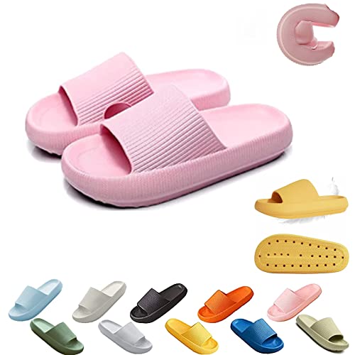 Pummy Hausschuhe Damen Original, Cozy Slides Original, rutschfeste Schnell Trocknende Wolkenschuhe Herren (Rosa, Adult, Numeric_36, Numeric_Range, eu_Footwear_Size_System, Numeric_37, Wide) von Hokuto