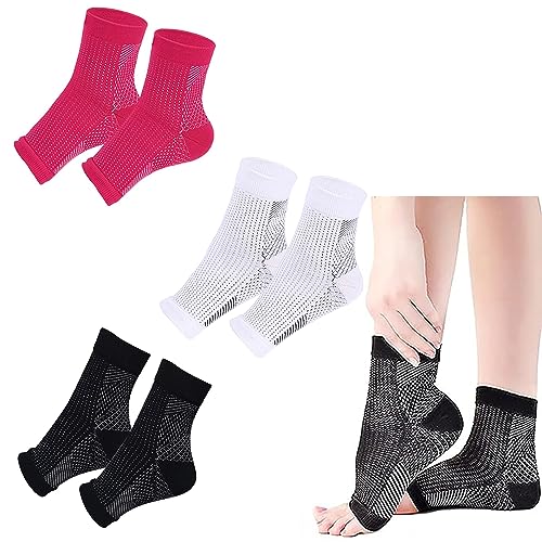 Kompressions-Socken,OrthopäDische Kompressionssocken Herren Damen (2XL, Farbe（3pcs）) von Hokuto