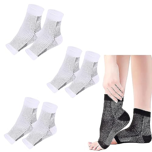 Kompressions-Socken, OrthopäDische Kompressionssocken Herren Damen (2XL, Schwarz（3pcs）) von Hokuto